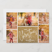 メリークリスマスフォト金ゴールド シーズンカード (正面)