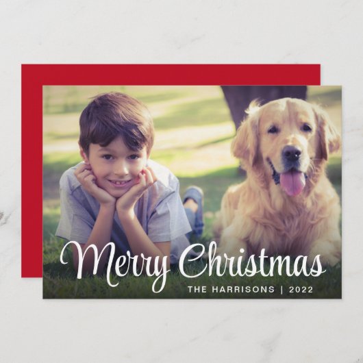 メリークリスマスフォト シーズンカード (正面/裏面)