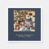 メリークリスマスフォト スタンダードカクテルナプキン (正面)