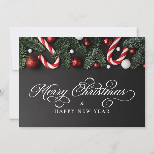 メリークリスマスフォト&メッセーモダンジ シーズンカード (正面)