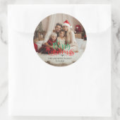 メリークリスマスフォト ラウンドシール (バッグ)