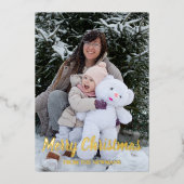 メリークリスマスフォト 箔シーズンカード (正面)