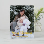 メリークリスマスフォト 箔シーズンカード (立ち正面)