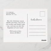 メリークリスマスフォトGREETING金ゴールド 箔シーズンポストカード (裏面)