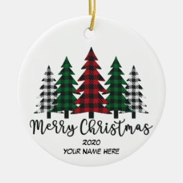メリークリスマスフォレストセラミックオーナメント セラミックオーナメント