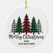 メリークリスマスフォレストセラミックオーナメント セラミックオーナメント (裏面)
