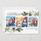 メリークリスマスフォレストベリーピネコーンの写真 シーズンカード (正面)