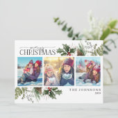メリークリスマスフォレストベリーピネコーンの写真 シーズンカード (スタンド正面)
