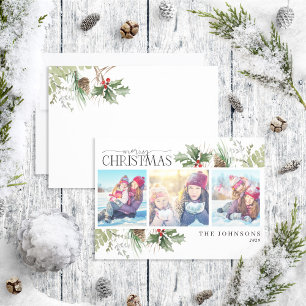 メリークリスマスフォレストベリーピネコーンの写真 シーズンカード