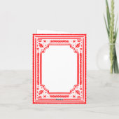 メリークリスマスフォークレッドスカンディナビアデザイン シーズンカード (裏面)