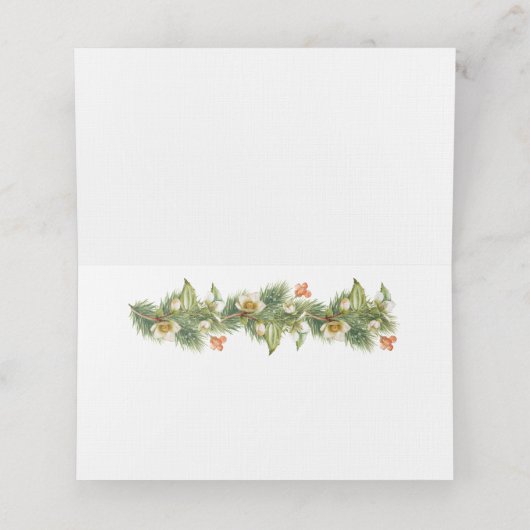 メリークリスマスフォールディング座席表 プレイスカード (内部開封)