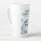 メリークリスマスフクロウ カフェラテマグ (左アングル)