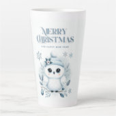 メリークリスマスフクロウ カフェラテマグ (正面)