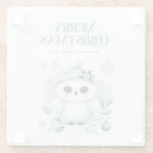 メリークリスマスフクロウ ガラスコースター (裏面)