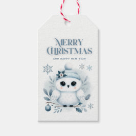 メリークリスマスフクロウ ギフトタグ