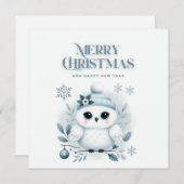 メリークリスマスフクロウ シーズンカード (正面/裏面)