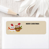 メリークリスマスフクロウ ラベル (インサイチュ)