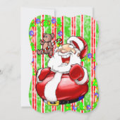 メリークリスマスフラットグリーティングカードテディベア カード (裏面)