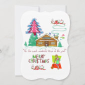 メリークリスマスフラットグリーティングカード清掃レディ カード (裏面)