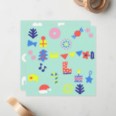 メリークリスマスフラットノートカード ノートカード (正面/裏面インサイチュ)