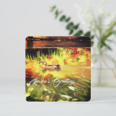 メリークリスマスフラットホリデーカード シーズンカード (スタンド正面)