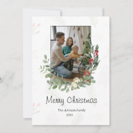 メリークリスマスフラットホリデーカード シーズンカード