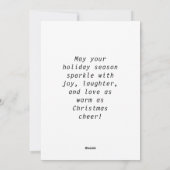 メリークリスマスフラットホリデーカード シーズンカード (裏面)