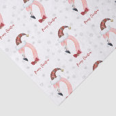 メリークリスマスフラミンゴサンタモダンクリスマス 薄葉紙 (詳細)