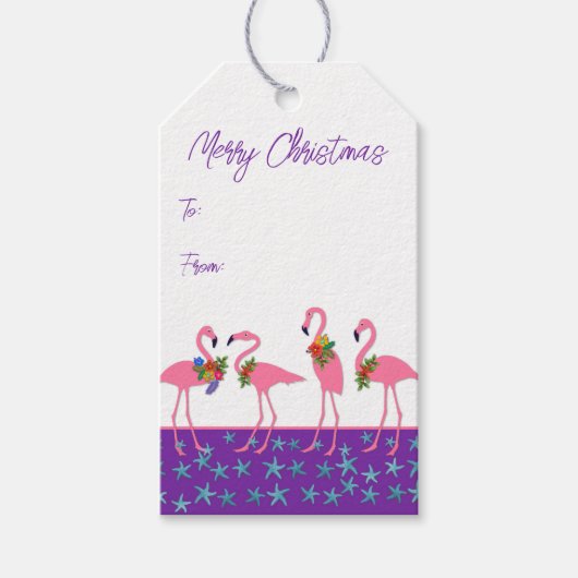 メリークリスマスフラミンゴスシースターズ ギフトタグ (正面)