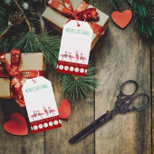 メリークリスマスフラミンゴス空白のギフトラベル ギフトタグ