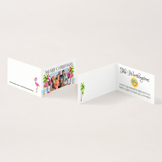 メリークリスマスフラミンゴ家族の写真 (内部&外部)