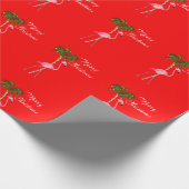 メリークリスマスフラミンゴ ラッピングペーパー (角)