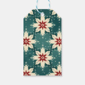 メリークリスマスフラワーウォーターの色の贈り物 ギフトタグ (裏面)