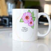 メリークリスマスフラワーコーヒーマグ ツートーンマグカップ