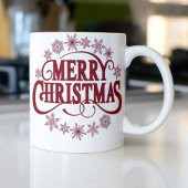 メリークリスマスフラワーコーヒーマグ ツートーンマグカップ