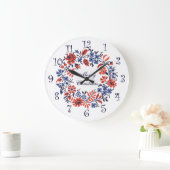 メリークリスマスフラワーサイクル ラージ壁時計 (ホーム)