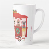 メリークリスマスフランスのブルドッグズホリデートロリー カフェラテマグ (右)