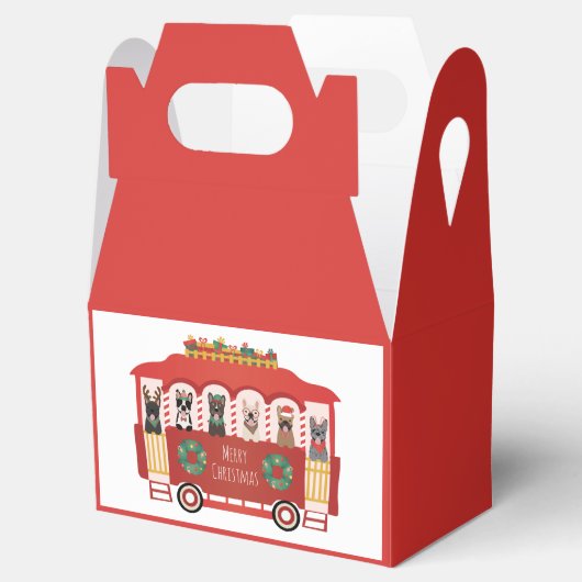 メリークリスマスフランスのブルドッグズホリデートロリー フェイバーボックス (オープン)