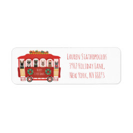 メリークリスマスフランスのブルドッグズホリデートロリー ラベル