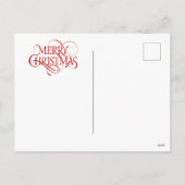 メリークリスマスフランスのブルドッグ シーズンポストカード (裏面)