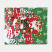 メリークリスマスフリースブランケット フリースブランケット (正面(横))