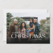 メリークリスマスフルフォトスクリプモダント シーズンカード (正面)