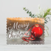 メリークリスマスフルブリードフォトグリーティングカード (スタンド正面)