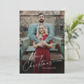 メリークリスマスフルブリードポートレート写真休日 カード (スタンド正面)