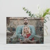 メリークリスマスフルブリードポートレート写真 カード (スタンド正面)