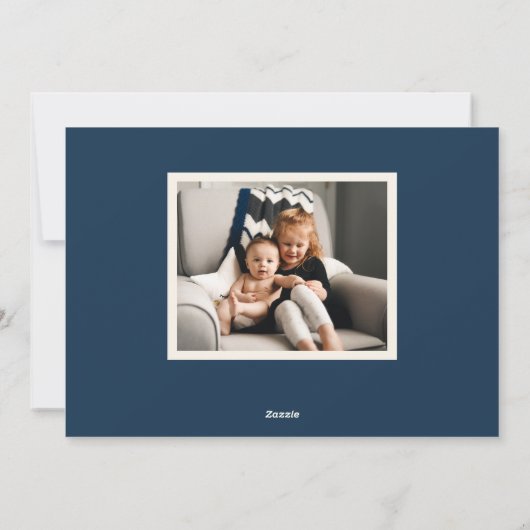 メリークリスマスフレモダンームブルー シーズンカード (裏面)