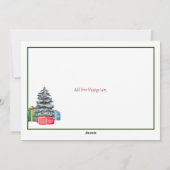 メリークリスマスフレンズフラットホリデーカード シーズンカード (裏面)