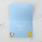 メリークリスマスフレンドキュートペンギン&キリン シーズンカード (内部)