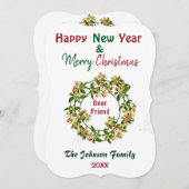 メリークリスマスフレンドグリーンウォーターリース (正面/裏面)