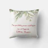 メリークリスマスフレーム冬のウィースグリーティング クッション (裏面)